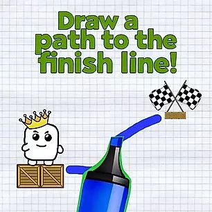 Draw a path to the finish line